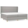 vidaXL Box Spring Bed with Mattress Light Grey 200x200 cm Fabric
