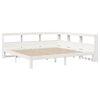 vidaXL Bookcase Bed without Mattress White 200x200 cm Solid Wood Pine