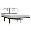 vidaXL Metal Bed Frame without Mattress with Headboard Black 120x200cm