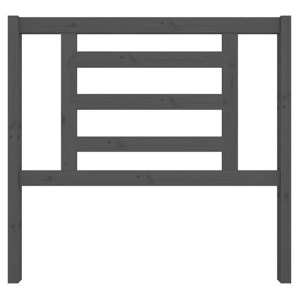 vidaXL Bed Headboard Grey 106x4x100 cm Solid Wood Pine