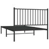 vidaXL Metal Bed Frame without Mattress with Headboard Black 100x190cm