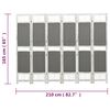 vidaXL 6-Panel Room Divider Grey 210x165 cm Fabric