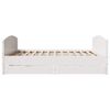 vidaXL Bed Frame without Mattress White 200x200 cm Solid Wood Pine