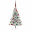 vidaXL Artificial Pre-lit Christmas Tree Silver 120 cm PET