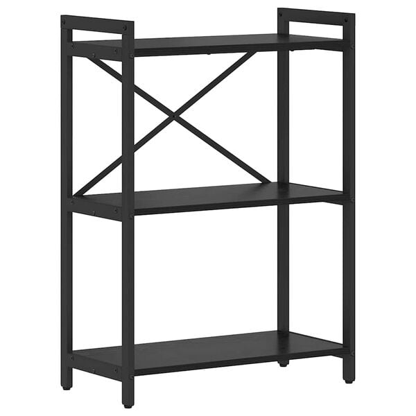 vidaXL Bookshelf Black Oak 60 x 30 x 85 cm Engineered Wood