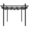vidaXL Garden Gazebo with Retractable Roof Anthracite 3x3 m Aluminium