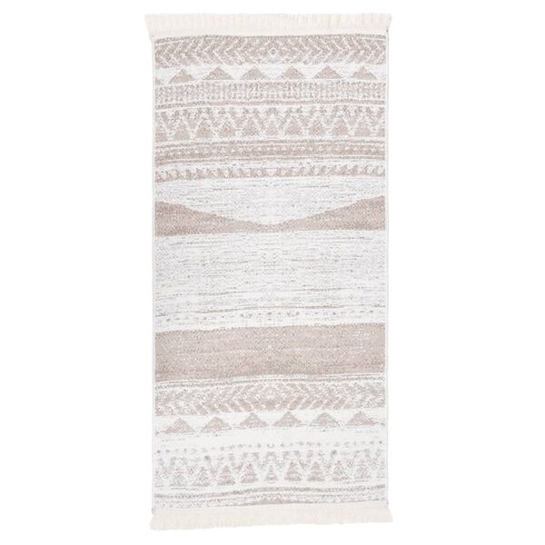 vidaXL Rug Beige 80x150 cm Cotton