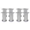 vidaXL Sofa Leg | Set of 8 | Chrome | Iron | Sofa Legs | Cylindrical | Modern