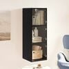 vidaXL Wall Cabinet Black Oak 35 x 37 x 102 cm Engineered Wood