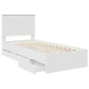 vidaXL Bed Frame with Drawer White 90 x 200 cm Engineer Wood