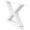 vidaXL Coffee Table Legs 2 pcs White 60x(30-31.3) cm Steel