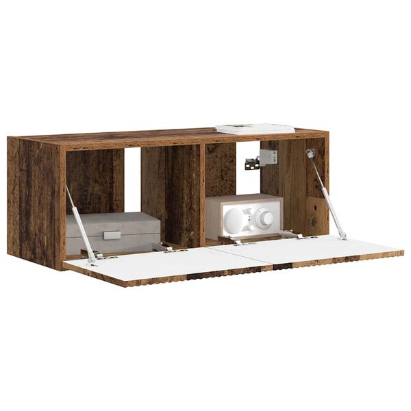 vidaXL TV Wall Cabinet Old Wood 78.5 x 31 x 29.5 cm Engineered Wood