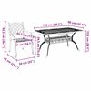 vidaXL Garden Dining Set 7 pcs Black Aluminium