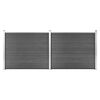vidaXL Fence Panel Set WPC 353x146 cm Black