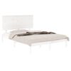 vidaXL Bed Frame without Mattress White 135x190 cm Double Solid Wood