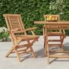 vidaXL Folding Garden Chairs 2 pcs 56x63x90 cm Solid Wood Teak