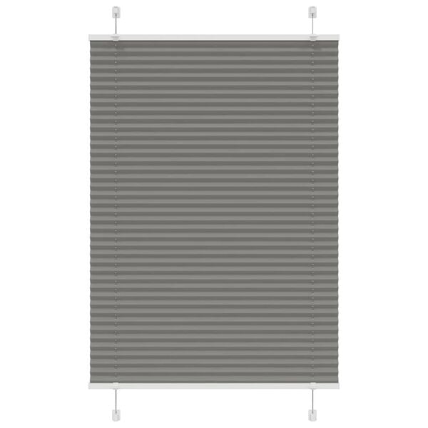 vidaXL Pleated Blind Anthracite 85x150 cm Fabric Width 84.4 cm Polyester
