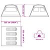 vidaXL Camping Tent Dome 4-Person Blue Quick Release