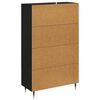 vidaXL Highboard Black Oak 69.5 x 31 x 115 cm Engineered Wood