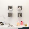 vidaXL Wall Cube Shelves 4 pcs Concrete Grey 22x15x22 cm