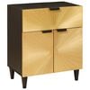 vidaXL Bedside Table Black and Gold 50 x 33 x 60 cm Engineered Wood