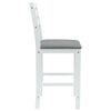 vidaXL Dining Chairs 2 pcs White 40 x 47.5 x 99.5 cm Solid Rubber Wood