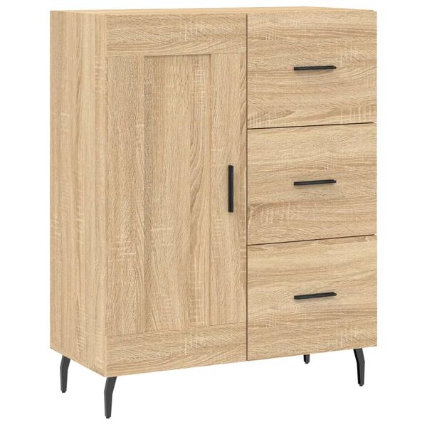 vidaXL Sideboard Sonoma Oak 69.5x34x90 cm Engineered Wood