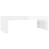 vidaXL Coffee Table High Gloss White 110x50x35 cm Engineered Wood