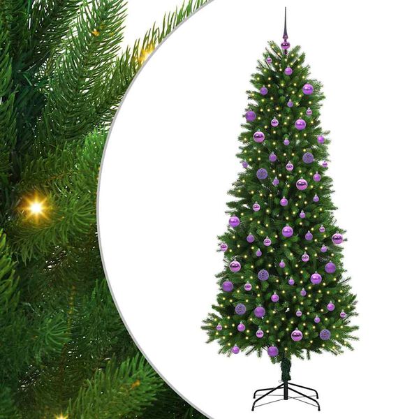 vidaXL Christmas Tree with 300 LEDs with Stand Green 240 cm PE