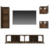 vidaXL 5 Piece TV Cabinet Set Brown Oak Engineered Wood