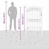 vidaXL Fence Gate with Spikes Grey 200 x 100 cm Powder-coated steel