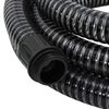 vidaXL Suction Hose with Brass Connectors Black 1.1" 7 m PVC