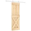 vidaXL Sliding Door 70 x 210 cm Solid Pine Wood (Untreated)