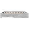 vidaXL Bed Frame with Drawers without Mattress Concrete Grey 200x200 cm