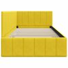 vidaXL Corner Bed Frame with Headboard Yellow 100 cm x 200 cm Velvet
