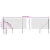 vidaXL Wire Mesh Fence with Spike Anchors Anthracite 0.8x25 m