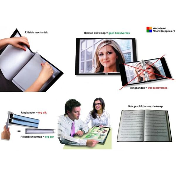 rillstab Display Book A3 24 Pockets Black