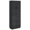 vidaXL Cabinet Set 2 pcs Black Engineered Wood