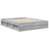 vidaXL Bed Frame Grey Sonoma 160 x 200 cm Solid Pine Wood