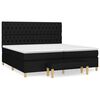 vidaXL Box Spring Bed with Mattress Black 200x200 cm Fabric