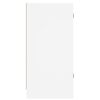 vidaXL Side Cabinet with Glass Doors White 35x37x75.5 cm