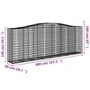 vidaXL Arched Gabion Baskets 20 pcs 400x50x140/160 cm Galvanised Iron