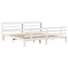 vidaXL Bed Frame with Headboard without Mattress White 180x200 cm Super King