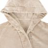 vidaXL Bathrobe Hoodie Beige XXXL Flannel