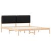 vidaXL Bed Frame with Upholstered Headboard Black 180 x 200 cm