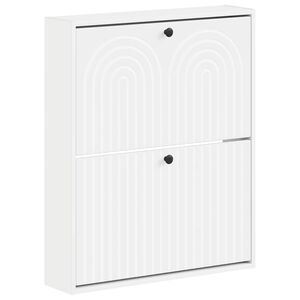 vidaXL Wall-Mounted Shoe Cabinet ALKMAAR 71 x 17 x 86 cm White