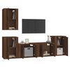 vidaXL 5 Piece TV Cabinet Set Brown Oak Engineered Wood