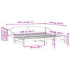 vidaXL Daybed with Trundle without Mattress Wax Brown 90x200 cm Solid Wood