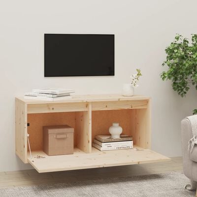 vidaXL Wall Cabinet 80x30x35 cm Solid Wood Pine