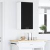 vidaXL Hanging Cabinet Riga Black Oak and White 40 x 31 x 80 cm